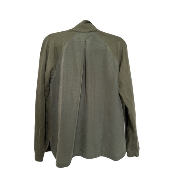 tommy bahama womens tops Size S olive green gold zipper. two front pockets - Picture 3 of 6